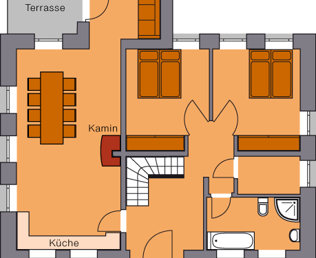 Erdgeschoss Käptn´s Hus
